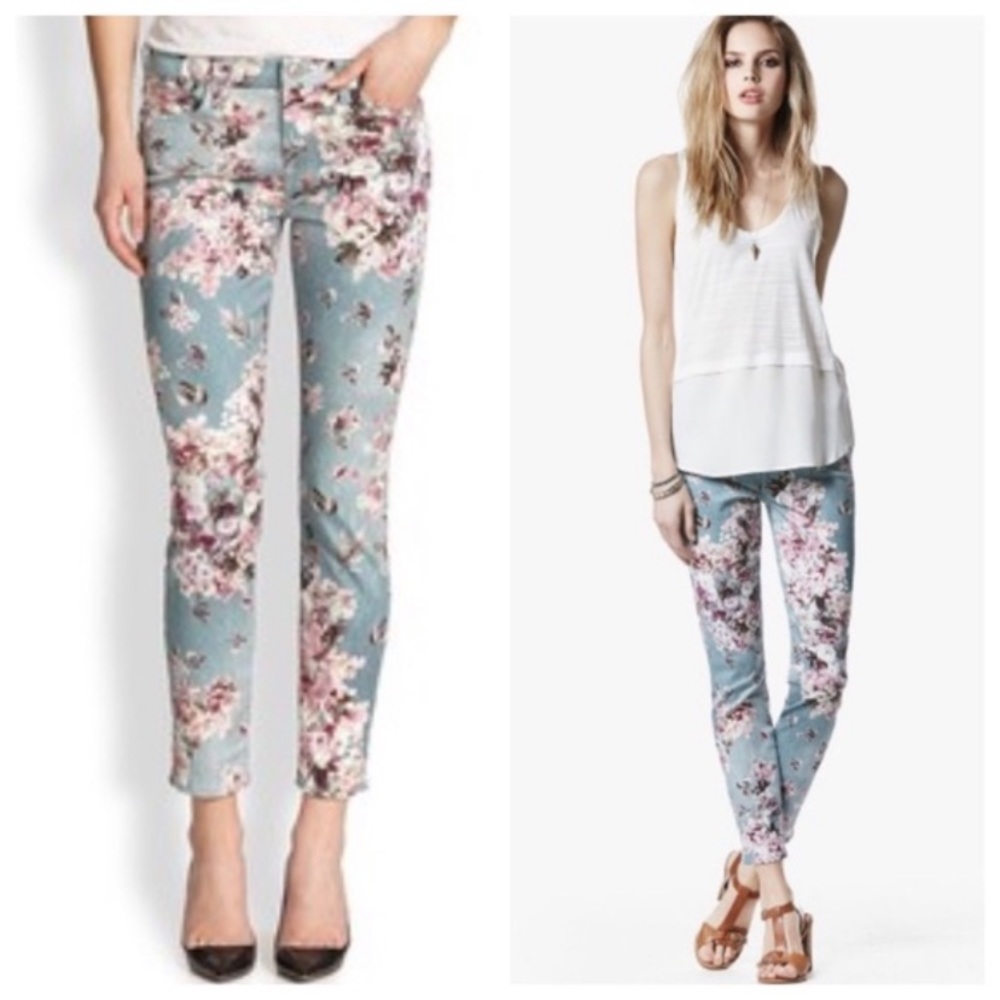 NWT 7 For All Mankind floral jeans
